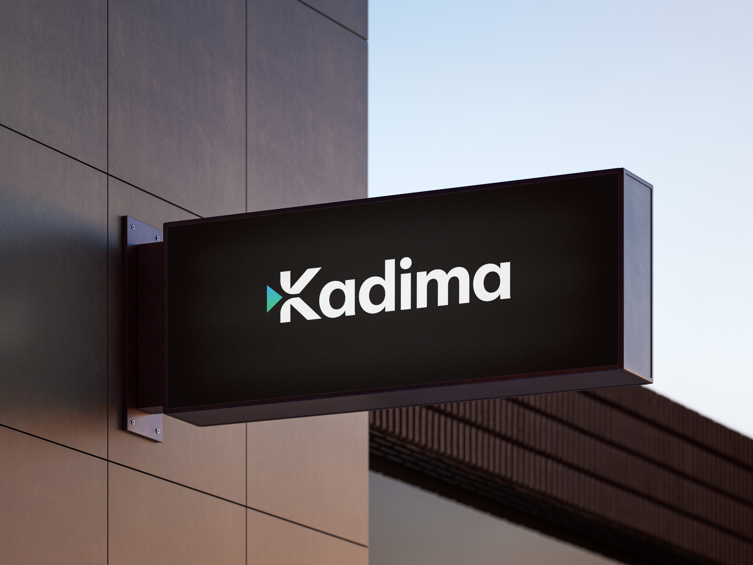 Kadima Payments signboard mockup — modern, forward-focused brand