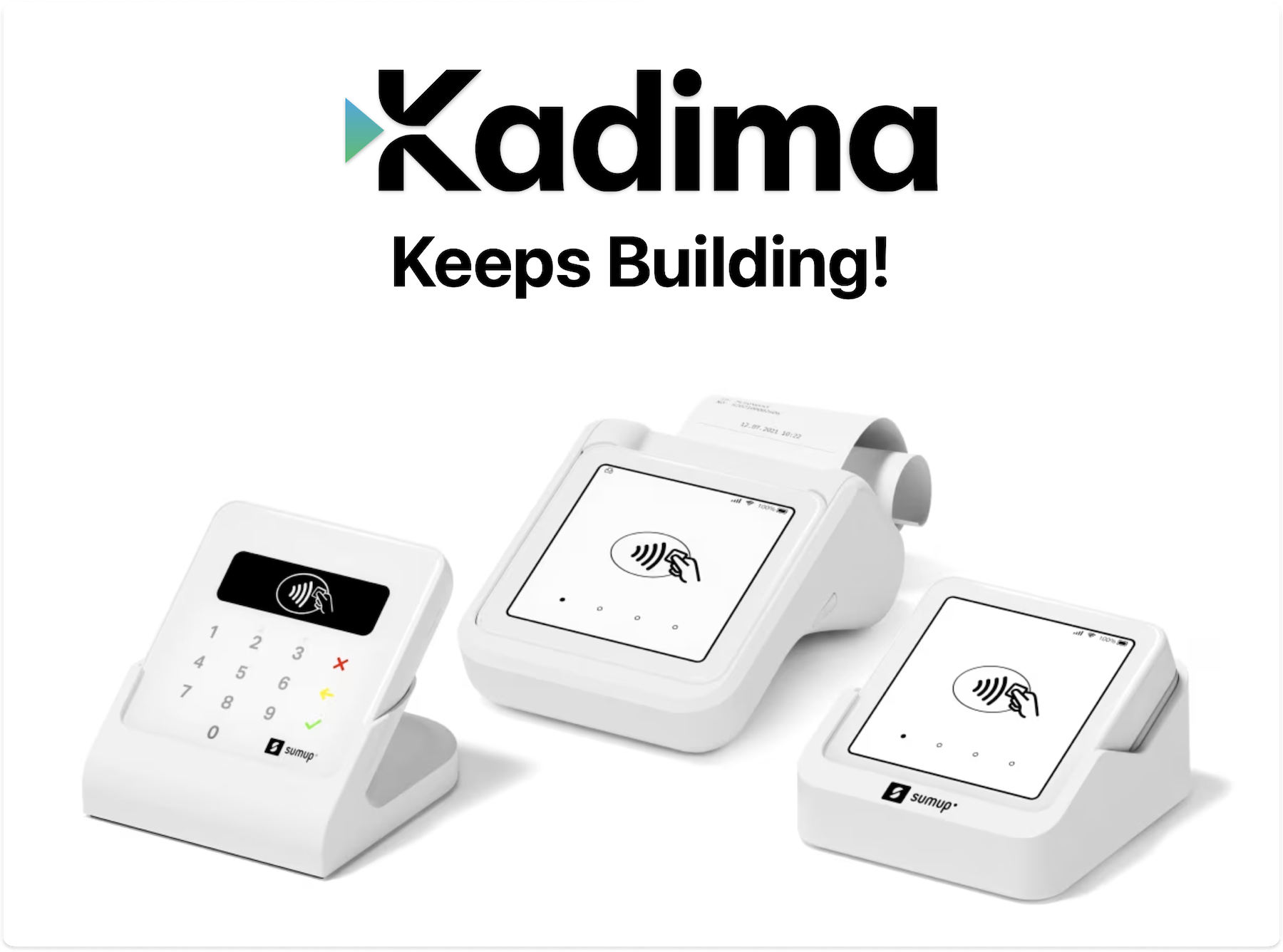 Kadima keeps building — SumUp partnership carousel slide